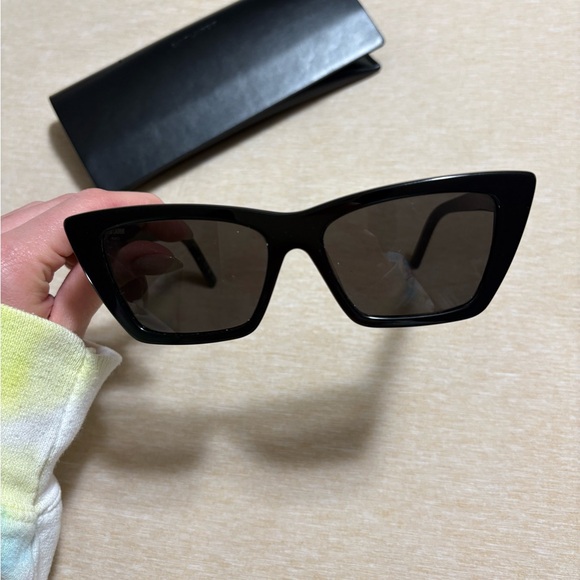 Yves Saint Laurent Black Cat-Eye Sunglasses